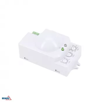 BEMKO microgolf-bewegingsmelder 1200W 360° IP20 rechthoekig wit
