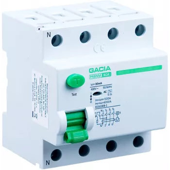 GACIA PR8NM 4P 63A 30mA type A aardlekschakelaar (RCD) 4-polig 63A 30mA