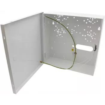 Pulsar AWO000PU universele metalen behuizing, wit (RAL 9003), wandmontage, 17Ah batterijondersteuning