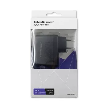 QOLTEC stekkeradapter 24W 12V 2A 5,5x2,5mm