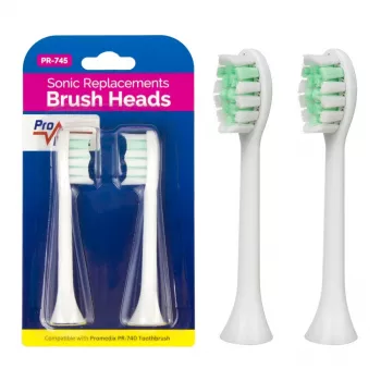 Vervangend borstelset Promedix PR-745 W wit (4-pack)