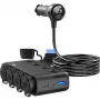 MBG Line HS75AD sigarettenaansteker-splitter met 2 stopcontacten en 3 USB-aansluitingen, 75 cm kabel, zwart