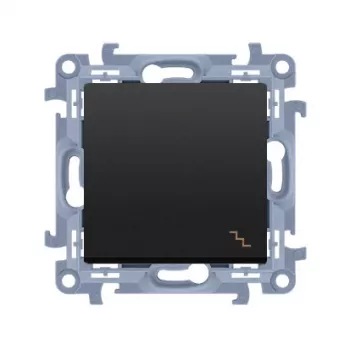 Kontakt Simon 10 universeel schakelmechanisme 1-module mat zwart 10AX 250V zelfklemmen