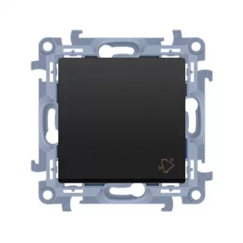 KONTAKT SIMON 10 Module mat zwart deurbelknop zelfklemmen 10AX 250V
