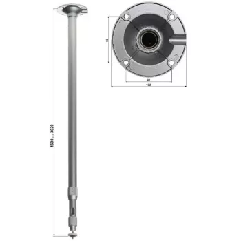 DELTA telescoop-plafondsteun voor camera BR-150X300