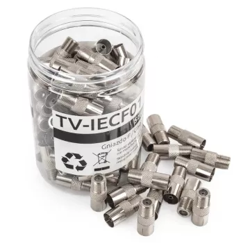 Spacetronik F-Type / IEC coaxiale stekkermodule - 100 stuks wit