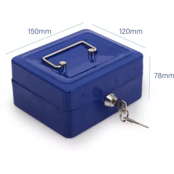RED EAGLE BOX-150 metalen geldkist met cilinderslot, rood