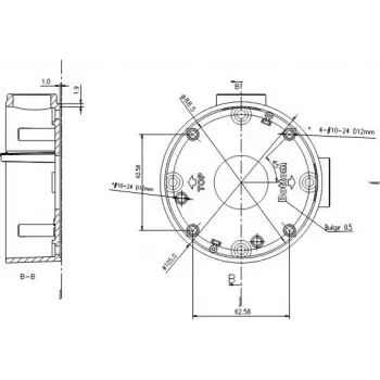 MITON MT-P1260 opbouw aftakdoos 120x60x50mm IP65 lichtgrijs