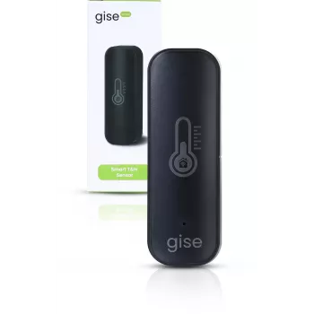 GISE slimme temperatuur- en vochtigheidssensor Wi-Fi zwart | Tuya | GTHS-WF-01-B