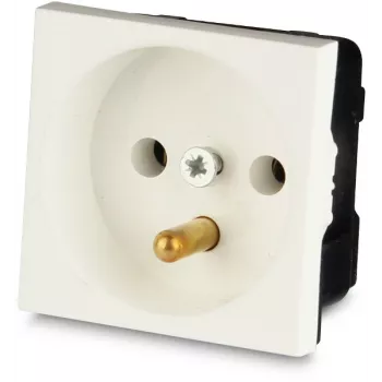 JAVEL wandcontactdoos met randaarde 1 module inbouw wit 16A 250V