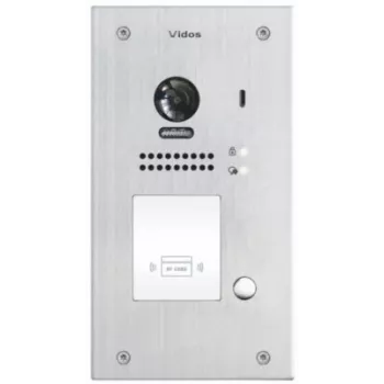 VIDOS DUO S1201A 2-draads videodeurstation met RFID, Full HD 1080p, zilver/donkergrijs