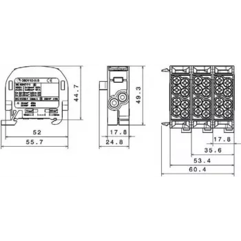 SIMET SCB 25 aftakverdeelblok Al/Cu 80-110 SIMBLOCK, blauw 81501003