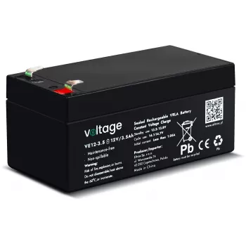 VOLTAGE AGM accu 12V 3,5Ah VE12-3.5 (6-9 jaar levensduur)
