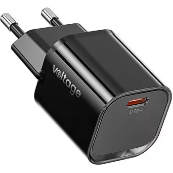 Voltage GaN Charger Mini 20W PD 3.0 QC 3.0 USB-C zwart