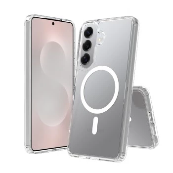 SCREENOR bumper hoesje voor Samsung S26+, magnetisch transparant