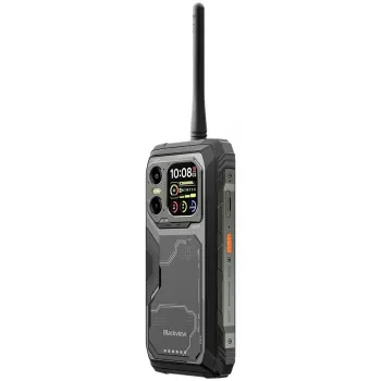Blackview XPLORE 1 walkietalkie 22 km 5G robuuste telefoon 6,78 inch FHD 2460x1080 120Hz + 2,01 inch 296x240 12+256 GB MTK Dimensity 7050 octa-core 2,4 GHz camera 50+64+20 MP nachtzicht 20000 mAh NFC Gorilla Glass 5 Android 15 MIL-STD zwart