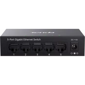 Tenda TEG1005M 5-poorts Gigabit Ethernet-switch desktop kunststof fanless