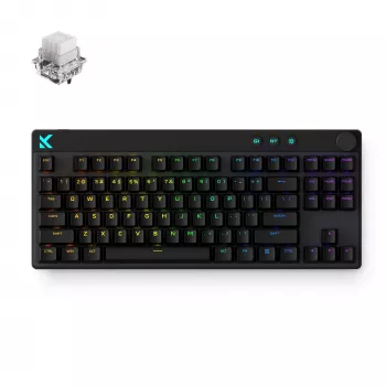 MCHOSE HW-Mix87-9 Tenkeyless tri-mode mechanisch gaming-toetsenbord, hot-swappable, RGB, 4000mAh, zwart