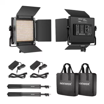 NEEWER 660 bi-color LED-videolichtset (2 lampen, 40W, 3200-5600K)