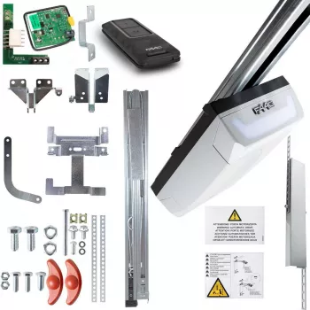 FAAC D600 FDS garagedeuraandrijving-kit met 3m Kevlar tandriem tweedelige rail