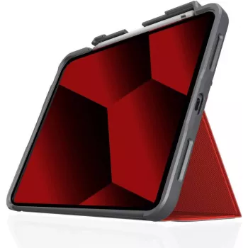 STM Dux Plus Case voor Apple iPad 10,9 inch (10e generatie, 2022) - rood/transparant - bulk