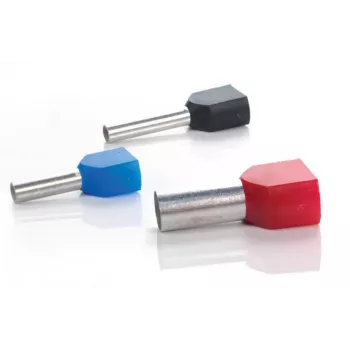TRYTYT geïsoleerde dubbele adereindhuls 2x2,5 mm² blauw DUID-2x2,5-10NB (100 stuks)