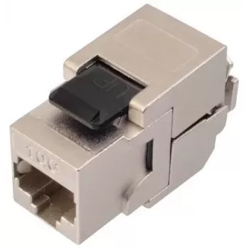 Solarix Cat.6A STP RJ45 keystone jack toolless zwart SXKJ-10G-STP-BK-SA