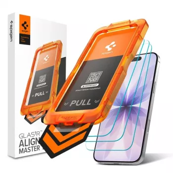 Spigen Glas.tR AlignMaster Slim 3-pack Beeldschermbeschermfolie van gehard glas voor Apple iPhone 17
