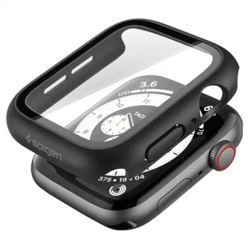 Spigen Thin Fit 360 Apple Watch 4 / 5 / 6 / SE 1 / 2 / 3 (44 mm) Zwart