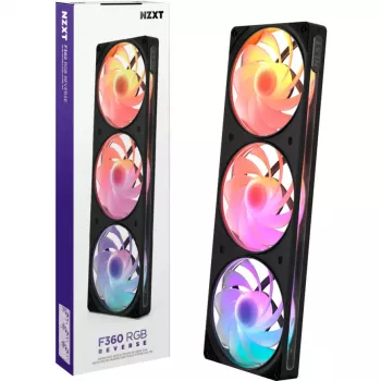 NZXT F360 RGB 360mm AIO vloeistof-CPU-koeler, zwart, reverse
