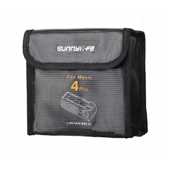 SUNNYLIFE brandwerende accu-opbergtas voor 3x DJI Mavic 4 Pro-accu's - zwart