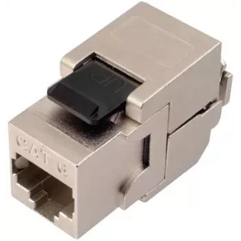 SOLARIX Cat.6 STP RJ45 keystone module, gereedschapsloze IDC, zwart