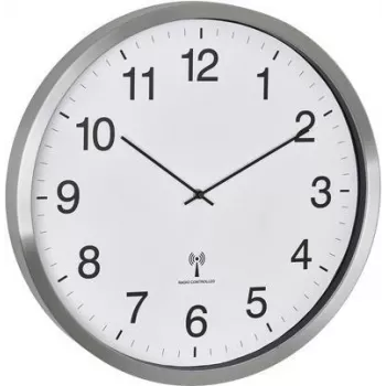 TFA Dostmann 60.3548.02 XXL radiografische wandklok 508 mm x 65 mm wit zilver groot display