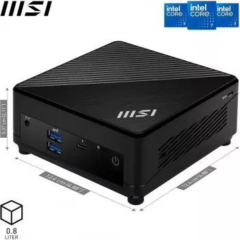 MSI Cubi 5 1MA-660AT mini-pc - Intel Core 5 120U, 16GB RAM, 500GB SSD, Windows 11 Home, zwart