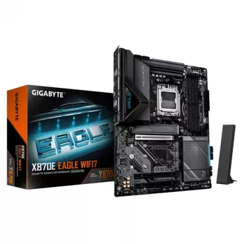 GIGABYTE X870E EAGLE WIFI7 AM5 ATX-moederbord, 4x DDR5, HDMI, DP, 4x M.2, USB4, Wi-Fi 7, 5GbE