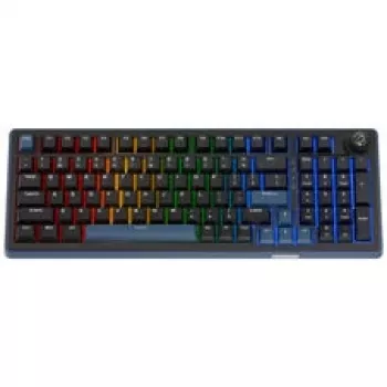 Ducky OK-M 98 gaming-toetsenbord, 98%-layout, hot-swappable, RGB, ANSI - KTT Baby Blue switches