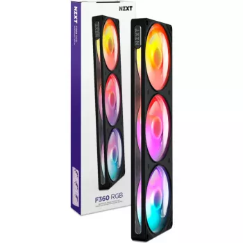 NZXT F360 RGB 360mm all-in-one vloeistof-CPU-koeler - zwart