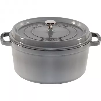 STAUB La Cocotte 28cm ronde gietijzeren braadpan, grafietgrijs
