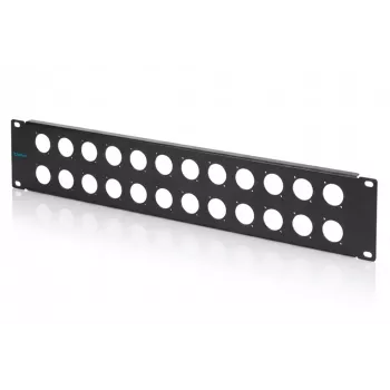 DIGITUS 2U rack-blindplaat voor 24 D-Sub-modules, 19 inch, zwart