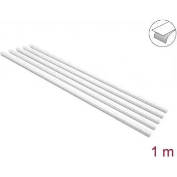 Delock zelfklevende kabelgoot met schuifdeksel 20 x 10 mm, 1 m, 5-pack, wit
