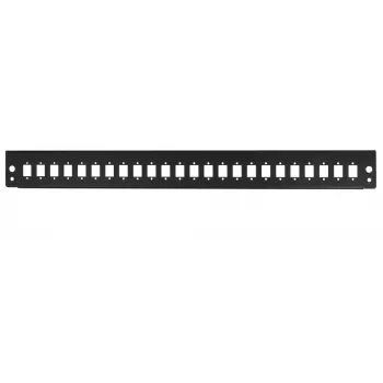 LogiLink FB2401B 19 inch 1U 24-poorts glasvezel-patchpanel-frontplaat, zwart RAL 9005