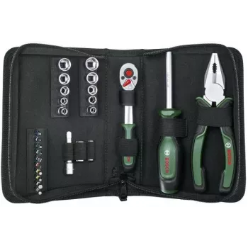Bosch starter gereedschapsset, 26-delig (groen/zwart, met textiel ritsetui)
