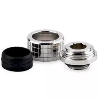 Thermal Grizzly DeltaMate slangkniestuk, messing - glansnikkel, voor 14 mm harde slangen, G1/4 inch schroefdraad