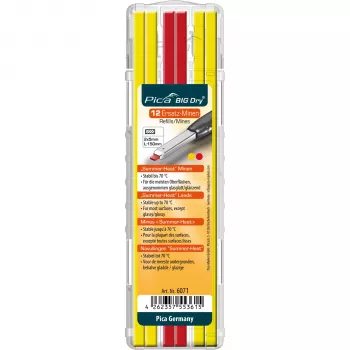Pica BIG DRY navulminen Summer Heat Edition geel/rood (12-pack)