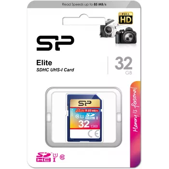 Silicon Power Elite SDHC 32GB UHS-I geheugenkaart (SP032GBSDHAU1V10)