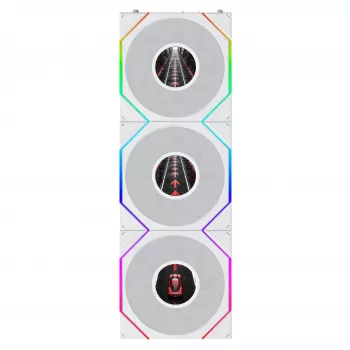 Lian Li UNI FAN TL120 LCD FLEX Wireless ARGB 120mm PWM behuizingsventilator 3-pack wit