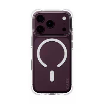 CARE by PanzerGlass Samba hoesje voor iPhone 17/18 Pro transparant wit MagSafe
