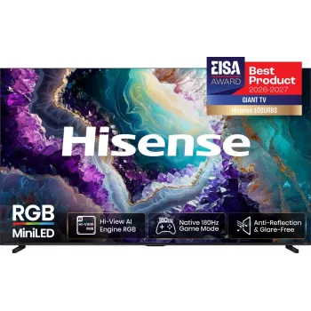 Hisense 100UR8DS 100 inch 4K UHD MiniLED smart-tv met 180Hz paneel, Dolby Vision IQ, Dolby Atmos en VIDAA