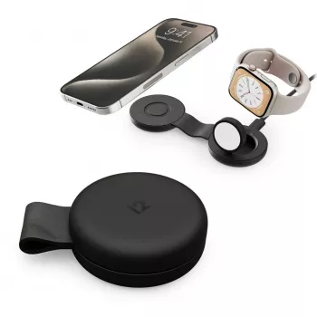 Twelve South ButterFly SE 2-in-1 Qi2 MagSafe oplader voor iPhone en Apple Watch, zwart