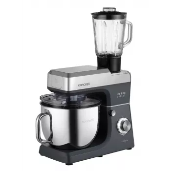 CONCEPT RM6000 planeetmixer 1900W 6,5L RVS-kom, 8 snelheden + pulse, zilver/zwart